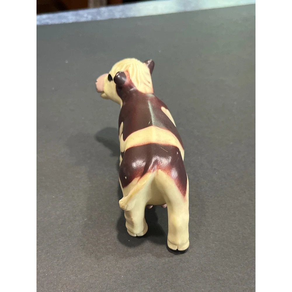 Fisher Price Little People Cow Brown White Farm Animal Toy Figure 2008 0502727